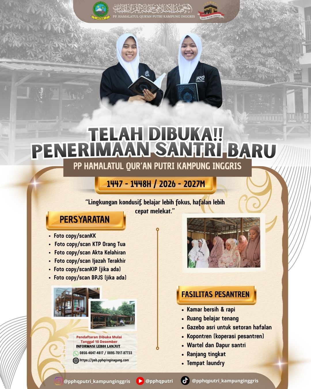 BROSUR HAMALATUL QURAN PUTRI KAMPUNG INGGRIS